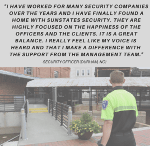 Durham, NC Employee Review Sunstates Security Officer