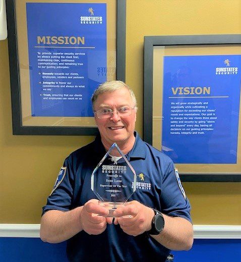 Sean Lane Supervisor of the Year Runner Up- Cincinnatti Ohio Security Services Sunstates Security