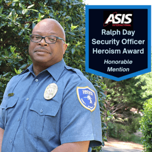 ASIS Ralph Day Award 2022- Ralph Day Security Officer Heroism Award 2022 Officer Grimes Sunstates Security