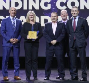 Sunstates Team Accepting the Award Outstanding Contract Security Company at GSX 2022