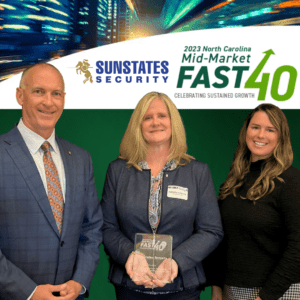 North Carolina Fast 40 Award 2023- Sunstates Security Company