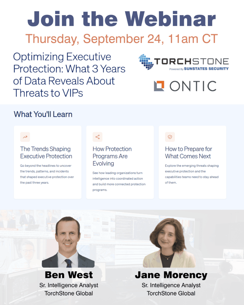 Optimizing Executive Protection TorchStone Webinar Ontic Executive Protection